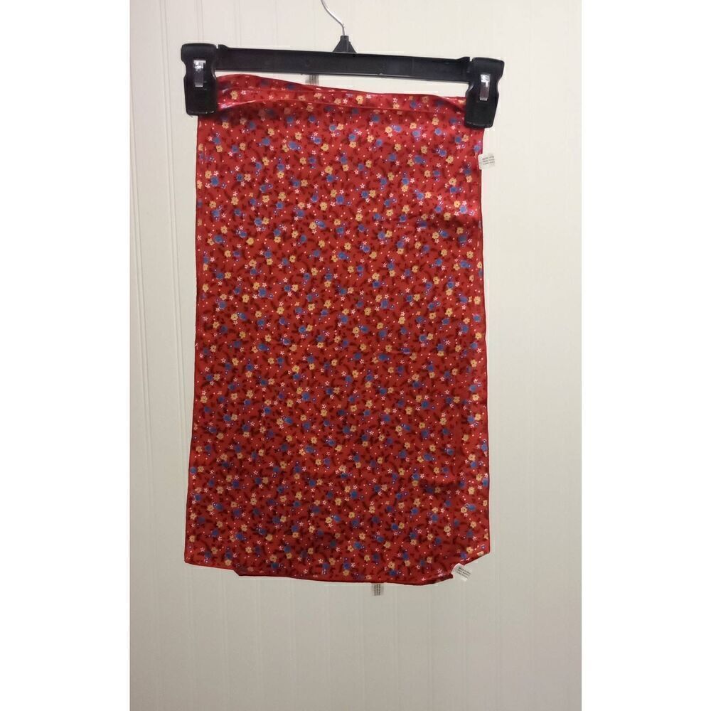 Vintage red floral napkins set of four